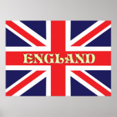 Poster Un drapeau Union Jack avec l'Angleterre écrit dess (Devant)