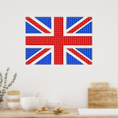 Poster Un drapeau Union Jack texturé. (Cuisine)