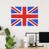 Poster Un drapeau Union Jack texturé. (Bureau à domicile)