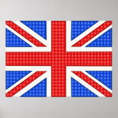 Poster Un drapeau Union Jack texturé. (Devant)