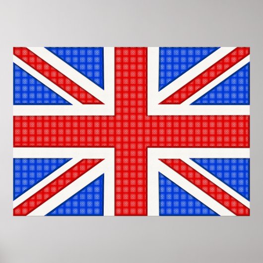 Poster Un drapeau Union Jack texturé. (Devant)