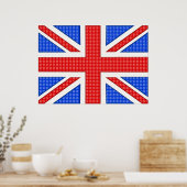Poster Un drapeau Union Jack texturé. (Cuisine)