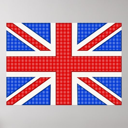 Poster Un drapeau Union Jack texturé. (Devant)