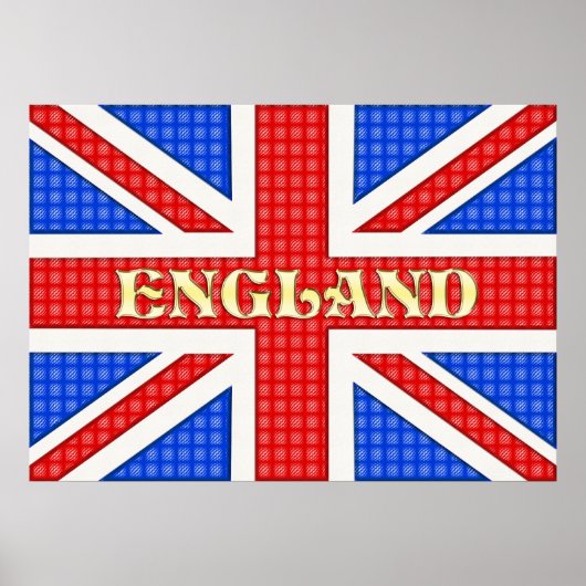 Poster Un drapeau Union Jack texturé avec l'Angleterre éc (Devant)