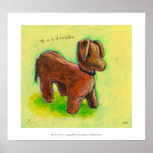 Poster Un d'une peinture bourrée faite main aimable de