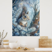 Poster Un écureuil en hiver (Cuisine)