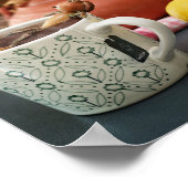 Poster Un elfe de maïs se reposant dans un bain à thé (Coin)