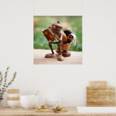 Poster Un elfe de maïs sur l'affiche des toilettes (Cuisine)