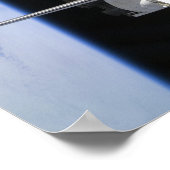 Poster Un engin spatial Soyouz ancré (Coin)