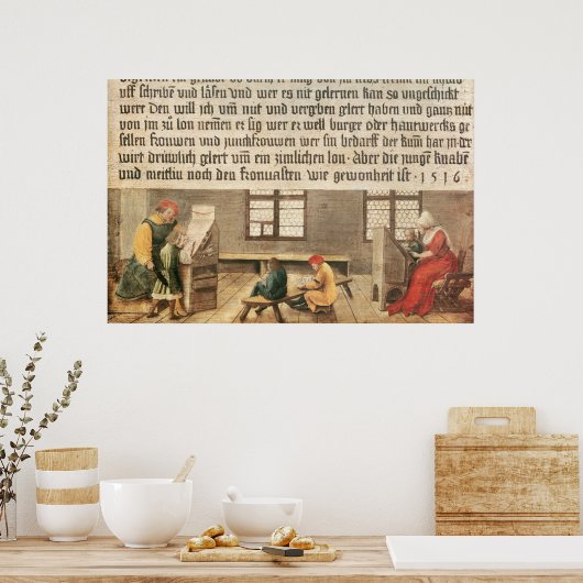 Poster Un enseignant scolaire (Cuisine)