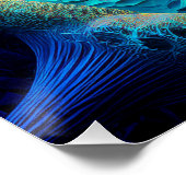 Poster Un ensemble de Mandelbrot fractal à pointes dorées (Coin)