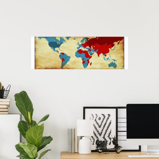 Poster Un équilibre idéologique (Bureau à domicile)