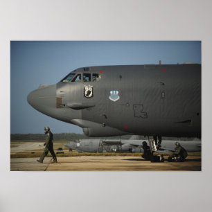 Poster Un équipage de l'US Air Force prépare un B-52