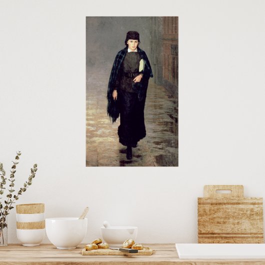 Poster Un étudiant, 1883 (Cuisine)