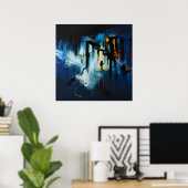 Poster Un Expressionnisme Abstrait éolien gelé (Bureau à domicile)