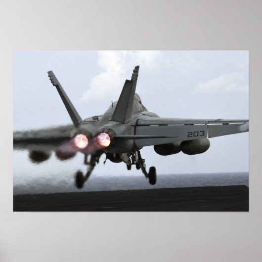 Poster Un F/A-18E Super Hornet lance (Devant)