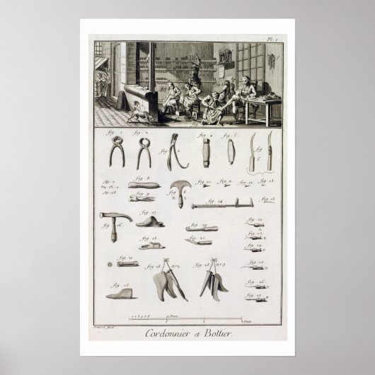 Poster Un fabricant de chaussures et de bottes et leurs o (Devant)