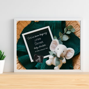 Poster Un faire-part de grossesse en panier Neutre confor