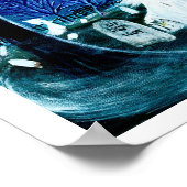 Poster Un fantôme d'Halloween dans un cimetière "Up after (Coin)