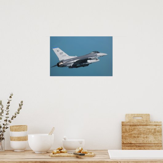 Poster Un Faucon de combat F-16 en vol (Cuisine)
