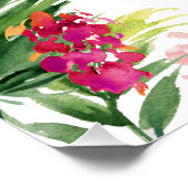 Poster Un feuillage tropical lumineux laisse flamingle an (Coin)