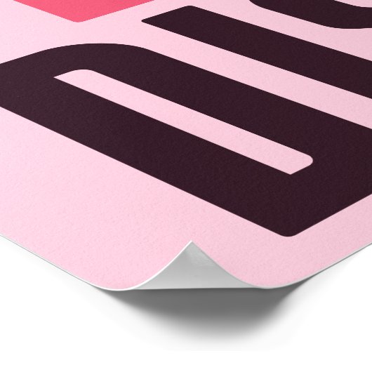 Poster Un Flamant rose Obsessionnel mignon (Coin)