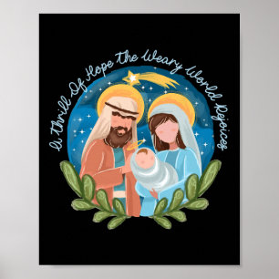 Poster Un Flot D'Espoir Le Monde las Réjouit De La Nativi