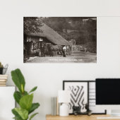 Poster Un forgeron du village avec un cheval (Bureau à domicile)
