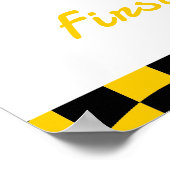 Poster Un garçon heureux 1er anniversaire Jaune Bienvenue (Coin)