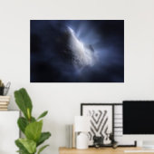 Poster Un Gros Plan Illustratif Du Temple De La Comète. (Bureau à domicile)