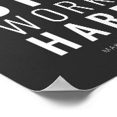 Poster Un gros travail de rêve | Devis motivationnel (Coin)