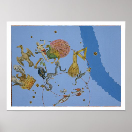 Poster Un groupe de constellations de 'Uranometria' par J (Devant)