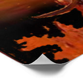 Poster Un guerrier indien à cheval dans l'incendie (Coin)