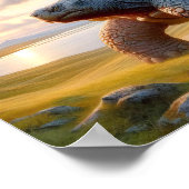 Poster Un guerrier nome commandant sa tortue (Coin)