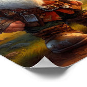 Poster Un guerrier nome posant avec son Dragon (Coin)