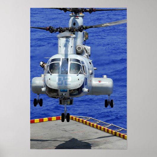 Poster Un hélicoptère CH-46E Sea Knight (Devant)