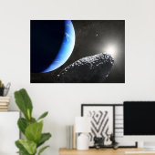 Poster Un Hippocamp de la minuscule lune de Neptune. (Bureau à domicile)