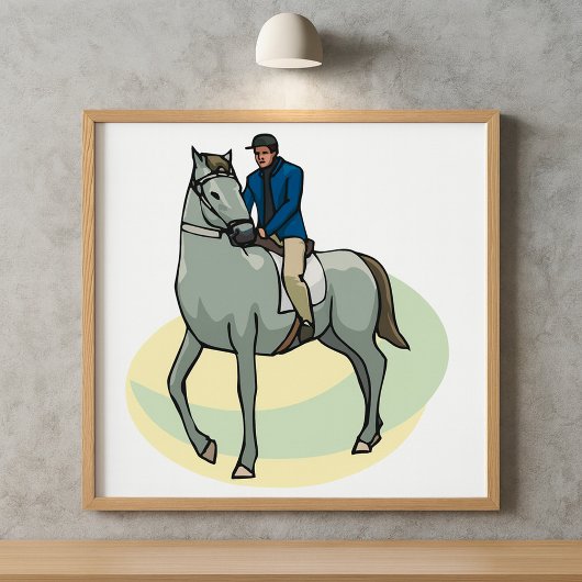 Poster Un Homme À Cheval