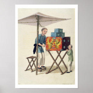 Poster Un homme avec un Raree-Show, assiette 10 de 'Le Co