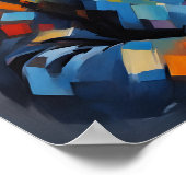 Poster Un homme blues jouant du saxophone (Coin)