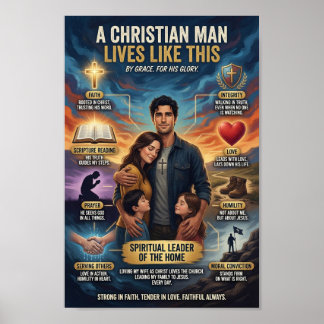 Poster Un homme chrétien vit comme ça