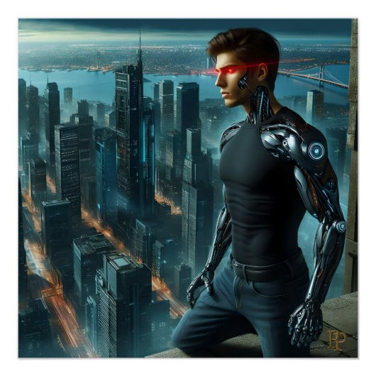 Poster Un homme cybernétique (Devant)