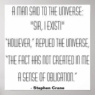 Poster Un homme dit à l'Univers...