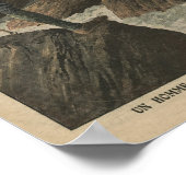 Poster Un homme en baril traversant les chutes du Niagara (Coin)