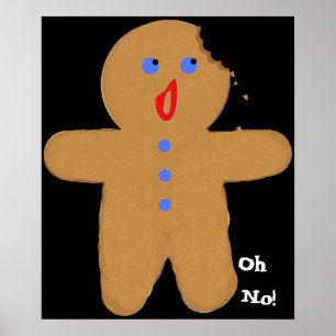 Poster Un homme en pain d'épices avec une croix d'Hallowe