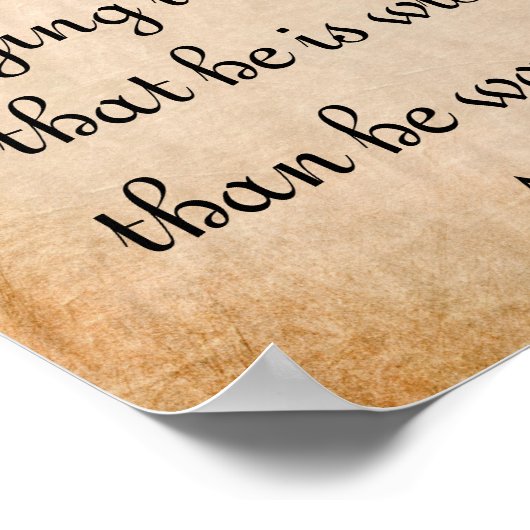 Poster Un Homme Ne Devrait Jamais... Devis inspirant (Coin)