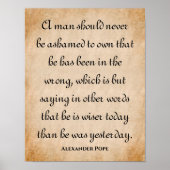 Poster Un Homme Ne Devrait Jamais... Devis inspirant (Devant)