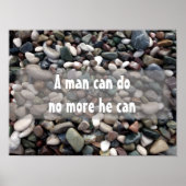 Poster Un homme ne peut pas faire plus il peut motiver po (Devant)