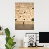 Poster Un homme priant au mur de l'ouest (Bureau à domicile)