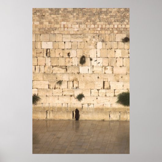 Poster Un homme priant au mur de l'ouest (Devant)